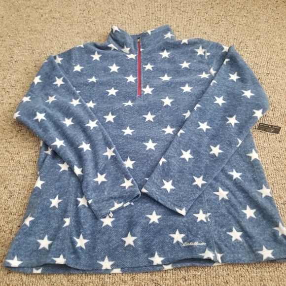 Eddie Bauer Tops - NWT Ladies Eddie Bauer Stars Zip Up Pull Over 2X